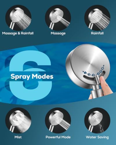 PWERAN Handheld Shower Head with 72" Hose, High Pressure Shower Heads - Image 3