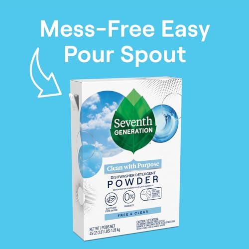 Seventh Generation Dishwasher Detergent Powder + Rinse Aid, Free & Clear - Image 3