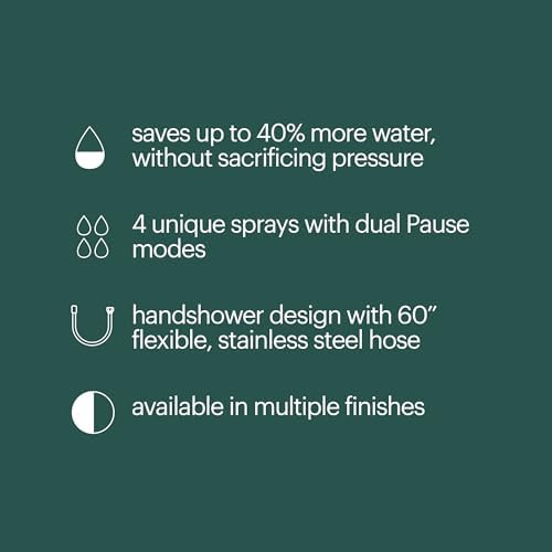 Brondell Nebia Yuba HandHeld Shower Head, 60" Stainless Steel Hose, 5 Setting, Precision Nozzle, Chrome - Image 3