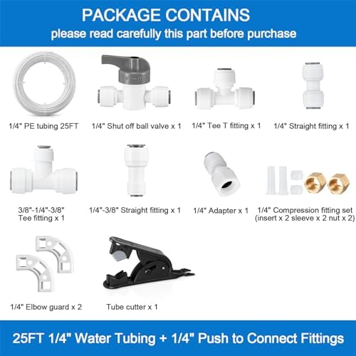 Refrigerator Water Line Kit - 25FT Tubing & Quick Fittings for Ice Maker - Image 6