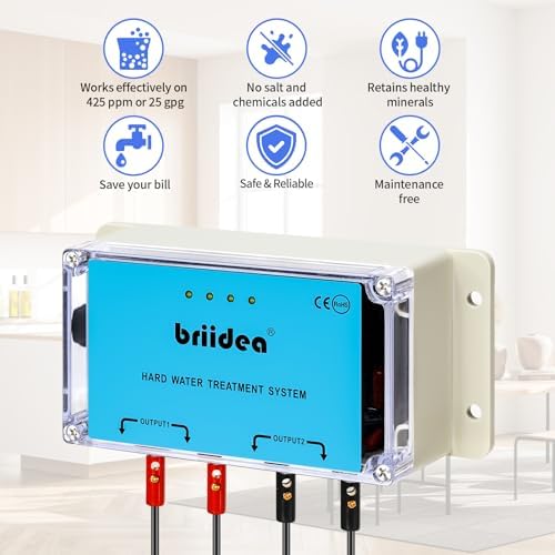 Water Descaler,Briidea Water Descaler Whole House with Highly Efficient in Dissolving Scale, No Chemicals, Salt or Filters, Easy to Obtain Mineral-Rich Water Environment without Additives - Image 2
