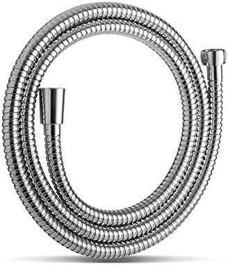 OFFO Shower Hose, Kink Free Stainless Steel Shower Hose Attachment Electroplating Handheld Shower Head Hose Flex Hoses Extension with Brass Insert & Nut for Pet Bathing Cleaning 80 in, Chrome by OFFO