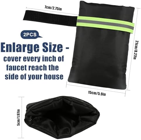 2 Pack Outdoor Faucet Covers for Winter Freeze Protection - Image 5