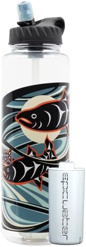 Epic Water Filters Nalgene OG Water Bottle with Filter, USA Made, BPA Free, Removes 99.99% Tap Water Contaminants, Forever Chemicals, LeClair Art, 48 oz by EpicWaterFilters