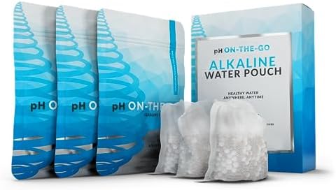 Invigorated Water pH ON-The-GO Alkaline Water Filter Pouch- Portable Alkaline Water Filtration System for Your Bottle, Pitcher, Jug, Container - High pH Water - Long-Life 105 Gallon/400 Litre (1-Pack) by InvigoratedWater