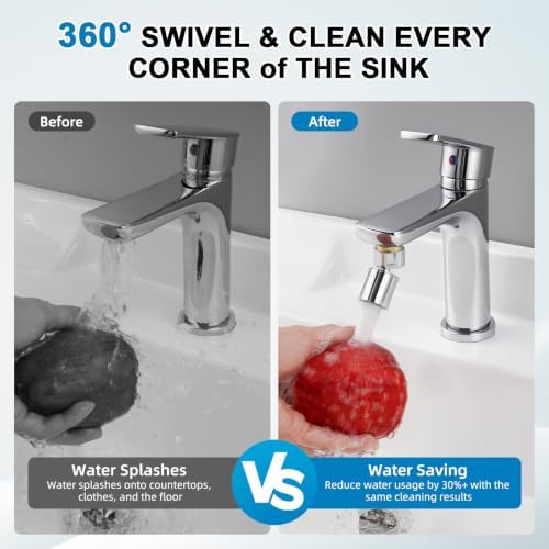 Hibbent NSF/ANSI/CAN 372 Certified 4 Modes Faucet Aerator, Chrome - Image 4