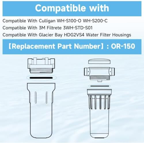 3 Pack O-Ring Gasket Seal O-Ring Replacement Compatible with Culligan WH-S200-C WH-S200-C 3WH-STD-S01 HDG2VS4 Replace#: OR-150 - Image 4