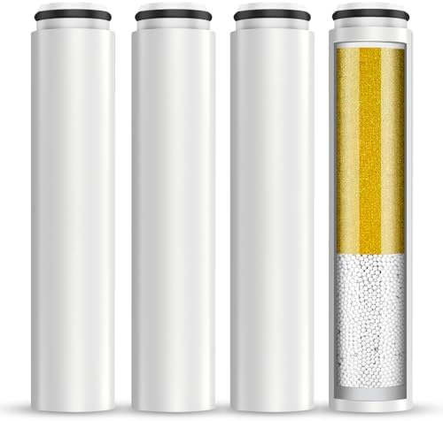 Cobbe 4 Pack Replacement Filters for Handheld Shower Head - UPGRADE FILTERING DURATION - Remove Chlorine - Reduces Dry Itchy Skin by Cobbe