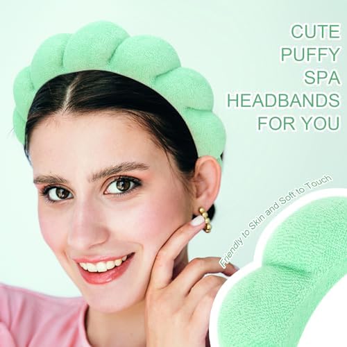 Spa Headband, 3 Pack Soft Terry Cloth Hairband for Washing Face, Skincare Headbands Makeup Headband, One Size Fits Most, Women - Image 4