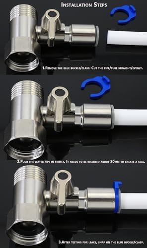 LYMLHVTG 9/16"x9/16"x3/8" Stainless Steel Tee Stop Valve - Image 6