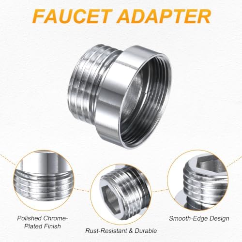 M METERXITY 2-Pack Faucet Adapter, M24 Female to G1/2 Male, for Kitchen - Image 2