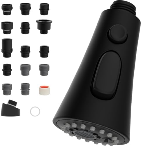 Hibbent cUPC Certified Kitchen Faucet Head Replacement with 15 Adapters by Hibbent