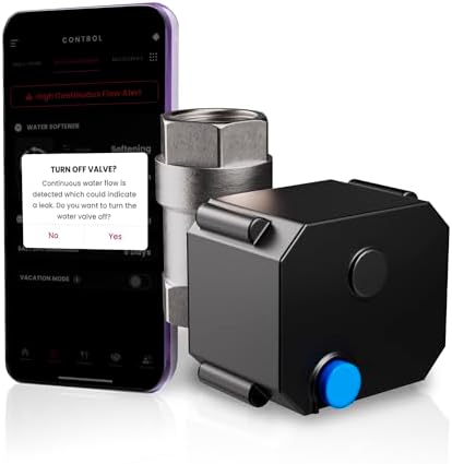 GE Water Softener Remote Water Shutoff Valve, Provides Leak Detection & Remote Water Shutoff to Whole House, Compatible Only with GE Water Softeners GXSH35W, GXSH45W, GXMD30W by Unknown