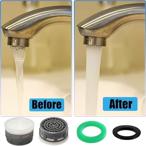 Faucet Aerator 2.2GPM Flow Limiter Insert Faucet Aerator Replacement Part Used for Bathroom or Kitchen Sink Faucet Filter Suitable for Internal and External Thread Faucet Aerators (20 PCS) - Image 4