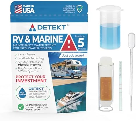 Detekt RV Freshwater Test Bacteria/Mold, Camper Water Filter Test (USA) by Detekt