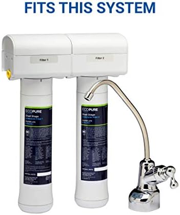 EcoPure ECODWF Dual Stage Water Filter Replacement Set – Fits ECOP20 Under Sink System – NSF-Certified – Reduces Lead, Chlorine, Cysts & More – 6-Month Life – Easy, Mess-Free Changes - Image 5