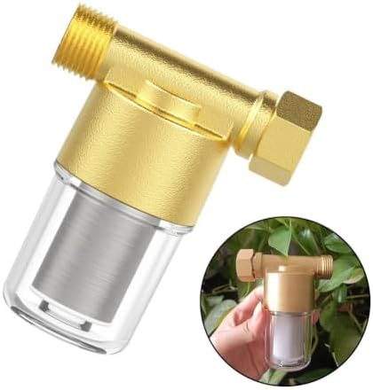 1/2 Inch Water Filter 40 Stainless Steel Mesh Brass Pre-Filter for Home Plumbing Sediment Rust Removal Housing - Image 3