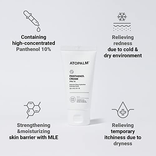 ATOPALM Panthenol Cream, Deep Hydration Face Moisturizer for Itch Relief, Sensitive Dry Skin Itch Relief Calming Cream with Panthenol, Strengthening Skin Barrier, MLE, 2.7 Fl. Oz., 80ml - Image 4