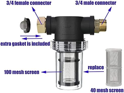 M MINGLE Garden Hose Filter for Pressure Washer Inlet Water - Image 3