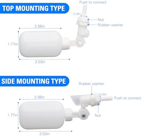 1/4 inch Tube Float Valve Kit Refrigerator Water Line Kit for RO Water Reverse Osmosis System, for Fridge IceMaker RO Systems Water Filter 1/4"O.D, 50 FT Water Tubing+2 float ball valve +16connectors - Image 3