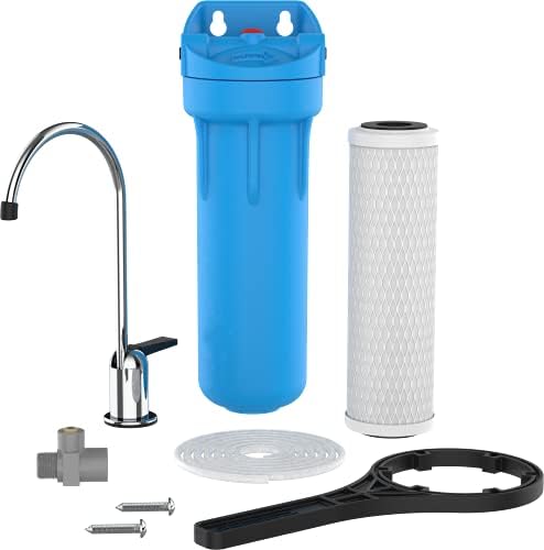 Pentair OMNIFilter CBF3 Water Filtration System, 10" Premium Single-Stage Undersink Filter System, NSF Certified to Reduce PFOA/PFOS, Includes Housing, CB3 Carbon Cartridge and All Hardware by PentairOmniFilter