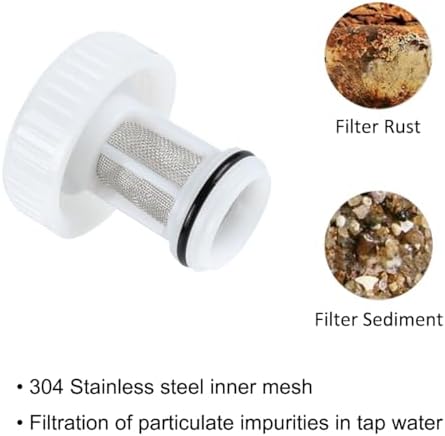 7/8'' Toilet Water Filter Adapter with SUS304 Mesh for 7/8 Toilet Tank Fill Valve and Bidet T Connector, 7/8 inch Male to 7/8 inch Female with Built-In Filter - Image 2