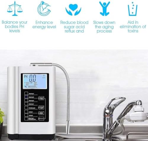 Alkaline Water Ionizer,Water Purifier Machine, Ph 3.5-10.5 Acid Alkaline Water Maker Machine, Up to -500mv Orp (Gold) - Image 3