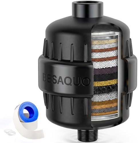 BESAQUO Shower Filter Head for Hard Water with 20 Filtration Stages by BESAQUO