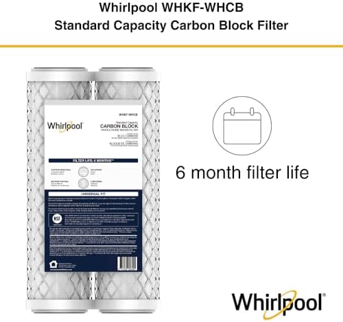 Whirlpool 10" x 2.5" Carbon Block Water Filter WHKF-WHCB, NSF Certified 5 Micron Reduces Chlorine and Sediment, 6-Month Life, CTO Replacement Cartridge Fits Home Filter Housing, Reverse Osmosis System - Image 5