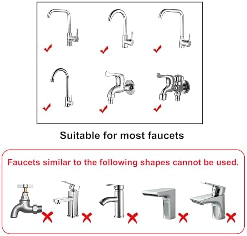 360-Degree Rotating Faucet Filter Sink Water Faucet Filter Water Purifier Faucet Filter Purifier for Kitchen and Bathroom,Removes Heavy Metals and Hard Water(Blue) - Image 2