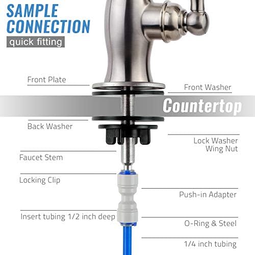 iSpring GK1-CHR Reverse Osmosis Drinking Water Faucet, High Spout RO Faucet for Under Sink Water Filtration Systems, Chrome - Image 4
