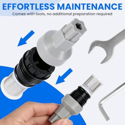 H98-510-S Tankless Water Heater Filter Kit for Rinnai Tankless Water Heater (2 Tankless Water Heater Inlet Screen Assemblies+1 Filter Removal Tool, 2 Removal Wrenches ） - Image 6