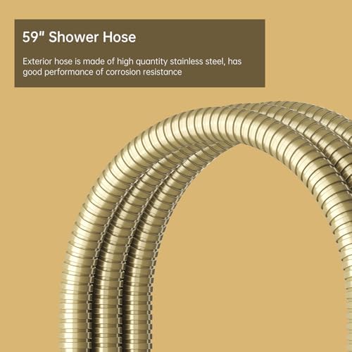 BESy Handheld Shower Head Sprayer Shower Wand Hand Shower Showerhead Gold - Image 3
