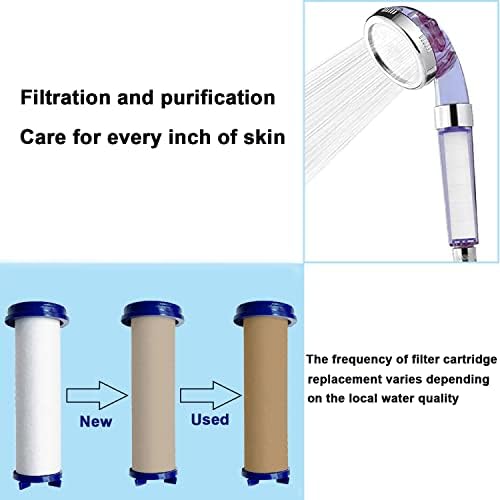 High Pressure Handheld Turbo Fan Shower Head PP-Cotton Filter Cartridge,3.7in Detachable Propeller Hydro Jet Shower Head Filter,set of 12 - Image 3
