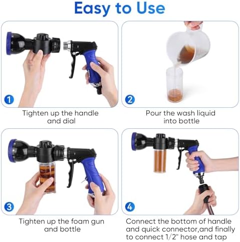 Pet Bathing Sprayer Kit,10 Spray Patterns, Adjustable Hose Wash Sprayer - Image 5