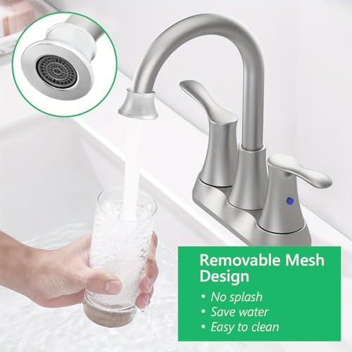 Faucet Aerator Compatible with Moen 101964 116618, High Flow Sink Aerator Replacement, Fit for Shower Bathroom Kitchen Faucet Parts, 2.2 Gallon Per Minute, Chrome - Image 3