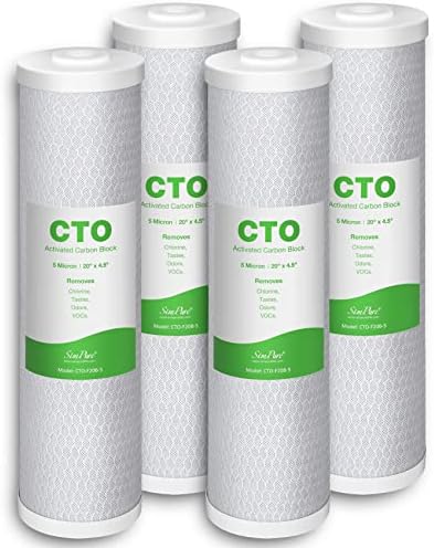 SimPure 5 Micron 20" x 4.5" CTO Carbon Whole House Water Filter Cartridge by SimPure_Water