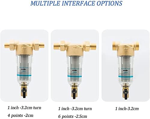 Water Filter Taps Pre-Filter Backwash Stainless Steel Mesh Filter Rust Removal Sediment Removal Stainless Steel Filter Grade 1 Filtration (Size : 1 inch-3.2cm) (1 inch) - Image 6
