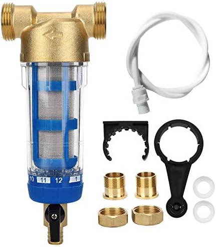 Water Filter, Spin Down Sediment Pre Filter 50 Micron Mesh, Reusable Whole House for Sediment Rust Sand Removal, G1 G3/4 Thread, Clear Housing Washable - Image 6