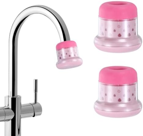 M METERXITY 2-Pack Mushroom Shaped Faucet Water Filter, Pink by MMETERXITY
