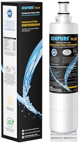 ICEPURE PLUS 4396508 NSF53&42 Premium Replacement for Whirlpool 4396510, Everydrop EDR5RXD1, Filter 5, NL240V, WFL400, 46-9902, 9010, RWF0500A Refrigerator Water Filter, 1PACK by ICEPURE