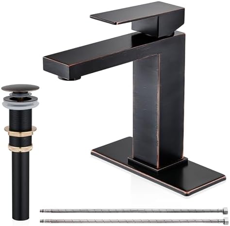 AVSIILE Oil Rubbed Bronze Bathroom Faucet, Single Hole Vanity Bath Faucet by AVSIILE