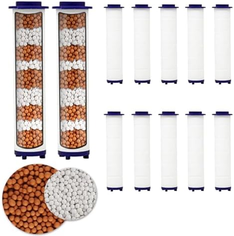 CWPW Handheld Turbo Fan hydro jet High Pressure vortex Shower Head Filter set of 12 by CWPW