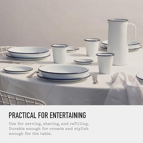 Falcon Enamelware Pitcher (57 oz), Metal Pitcher with Spout & Handle - Image 4