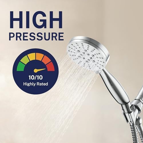 HammerHead Metal 3-Spray Shower Head Handheld High Pressure Extra Long Hose - Image 2