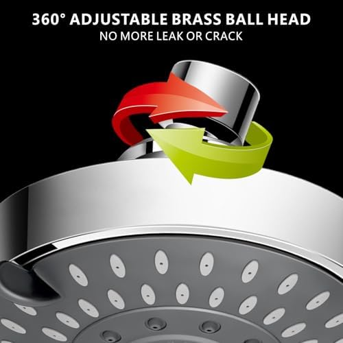 10 Pack High Pressure Shower Head - 5 Spray Modes Powerful Pressure Boosting Showerhead For Bathroom - High Flow Fixed Showerheads (Chrome) - Image 4