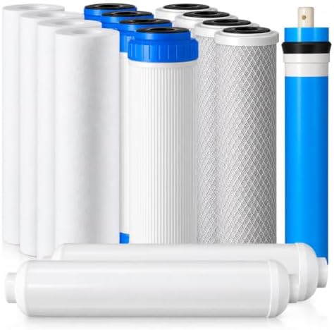 CFS 14 Pc 2 Year RO Filter Kit 100 GPD Membrane for ROES-50 RO-90 F5-75 by CompleteFiltrationServices