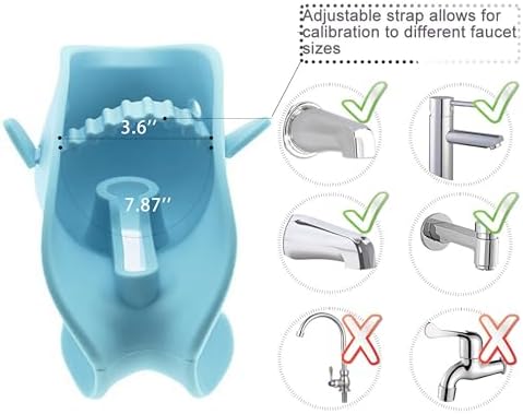 Bath Spout Cover for Bathtub,Baby Shower Protector Cover A Fun Way to Protects Baby from Bumping Head During Bathing Time Cute Soft Whale Design Making for Enjoyable Safe Baths (Mint Blue) - Image 4