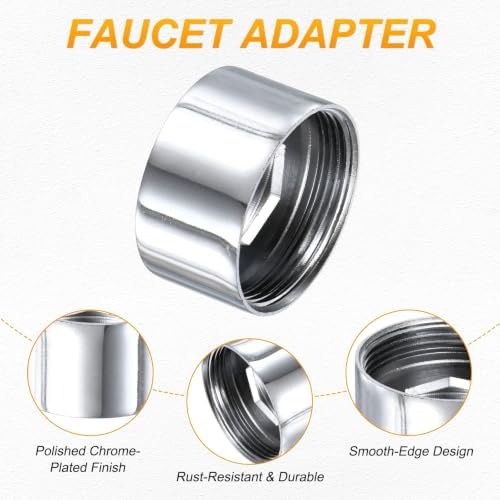 M METERXITY 2-Pack Faucet Adapter, M24 Female to M24 Female, for Kitchen - Image 2