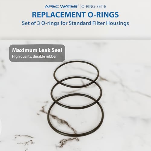 APEC Water Replacement O-Ring Set, 3.5" OD RO System Housings, 3 Pcs, Black - Image 2
